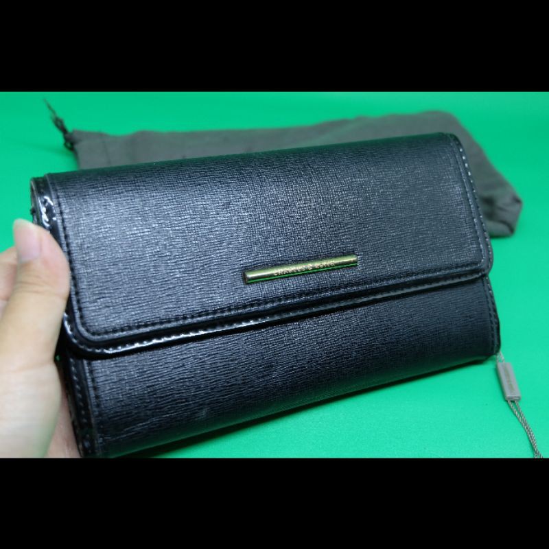 Dompet Charless and Keith Original Hitam Black Preloved ck secondhand