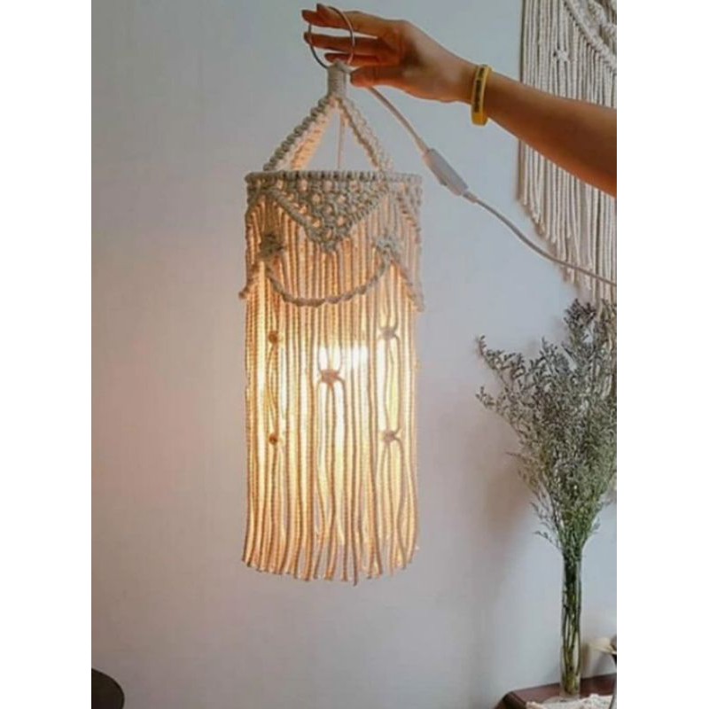 READY STOK) macrame macrame tutup lampu gantung / macrame wall hanging