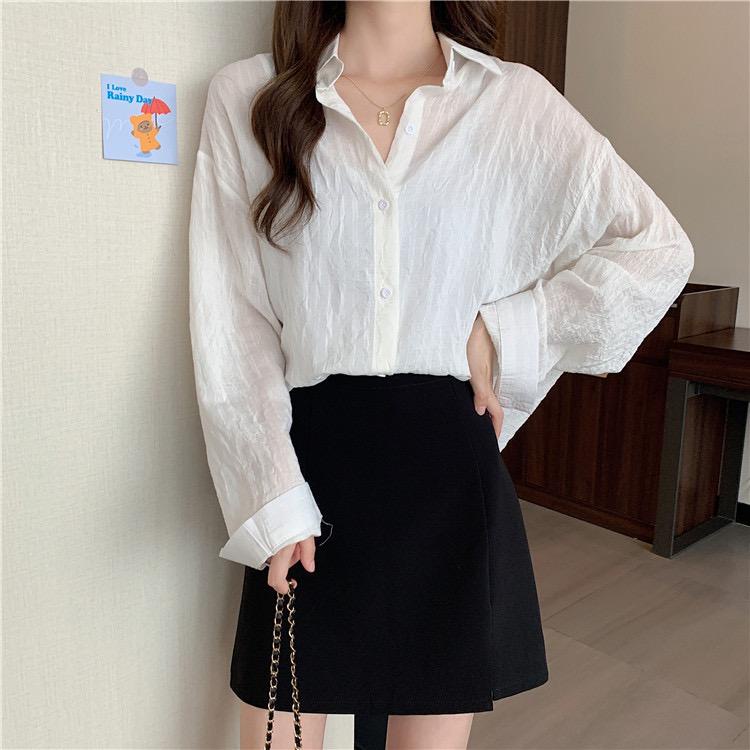 kemeja airflow korea/kemeja kringkel wanita fashion import/bahan crinkle import 1