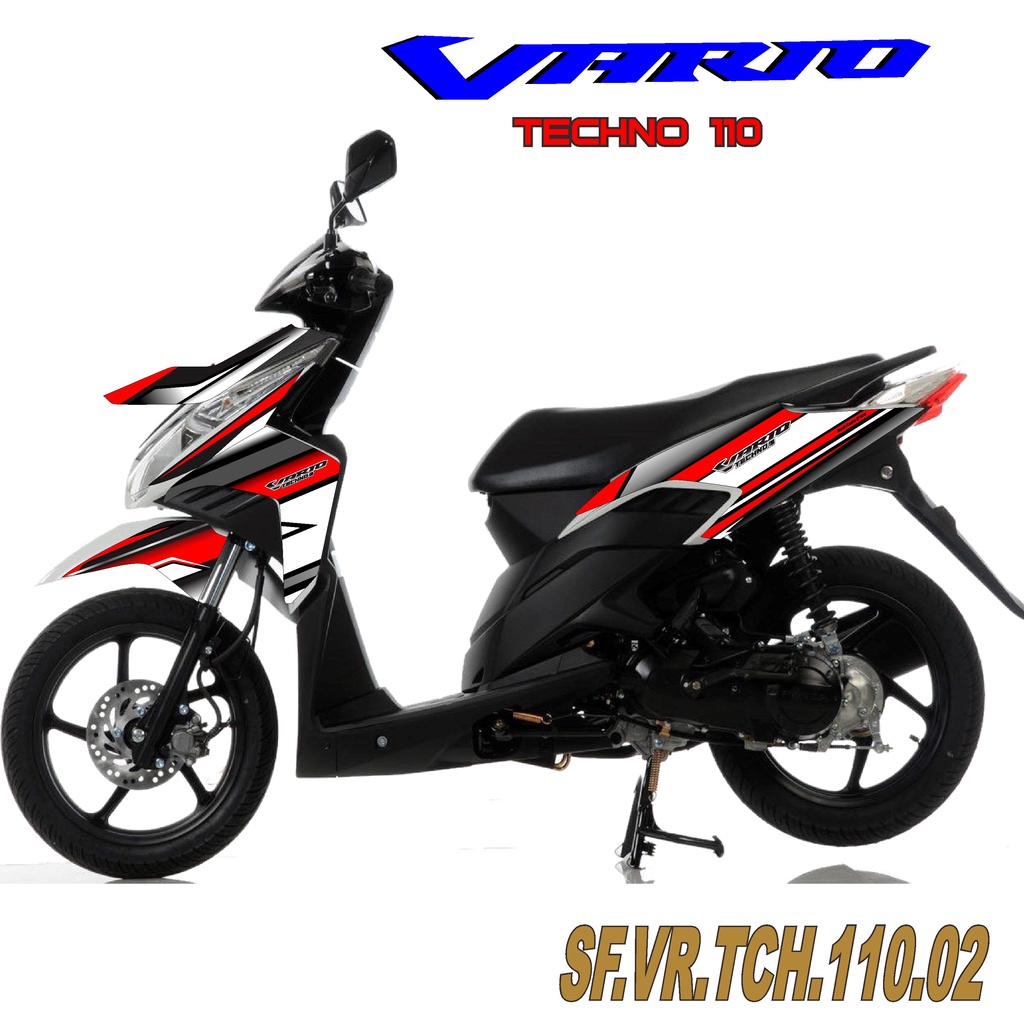 VARIO STICKER STRIPING VARIO 110 TECHNO - STIKER MOTOR VARIO 110 TECHNO LIST VARIASI HOLOGRAM AH 02