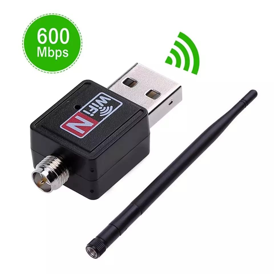 USB Wireless Adapter 600Mbps 802.11N Penangkap Sinyal Wifi Di Laptop PC Komputer