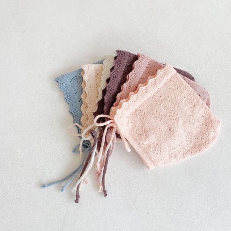 LITTLEDINO - Topi Anak Bayi Noni Bonnet Pastel-1