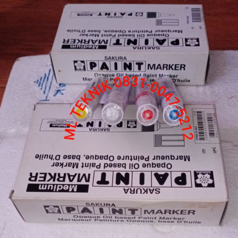 

SAKURA PAINT MARKER MEDIUM Spidol permanen penanda besi karet dll tersedia berbagai warna