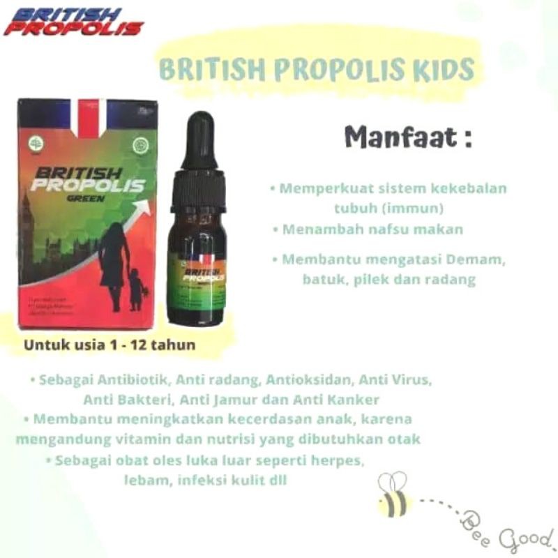 KHANZAACC British Propolis BP Vitamin Obat Herbal Suplemen Imun Tubuh 1 botol isi 6ml Original