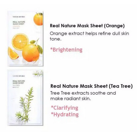 MASKER NATURE REPUBLIC REAL NATURE MASK SHEET 14 type