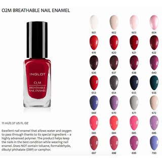 Inglot O2M Breathable Nail Polish Kutek Yang Tembus  Udara 