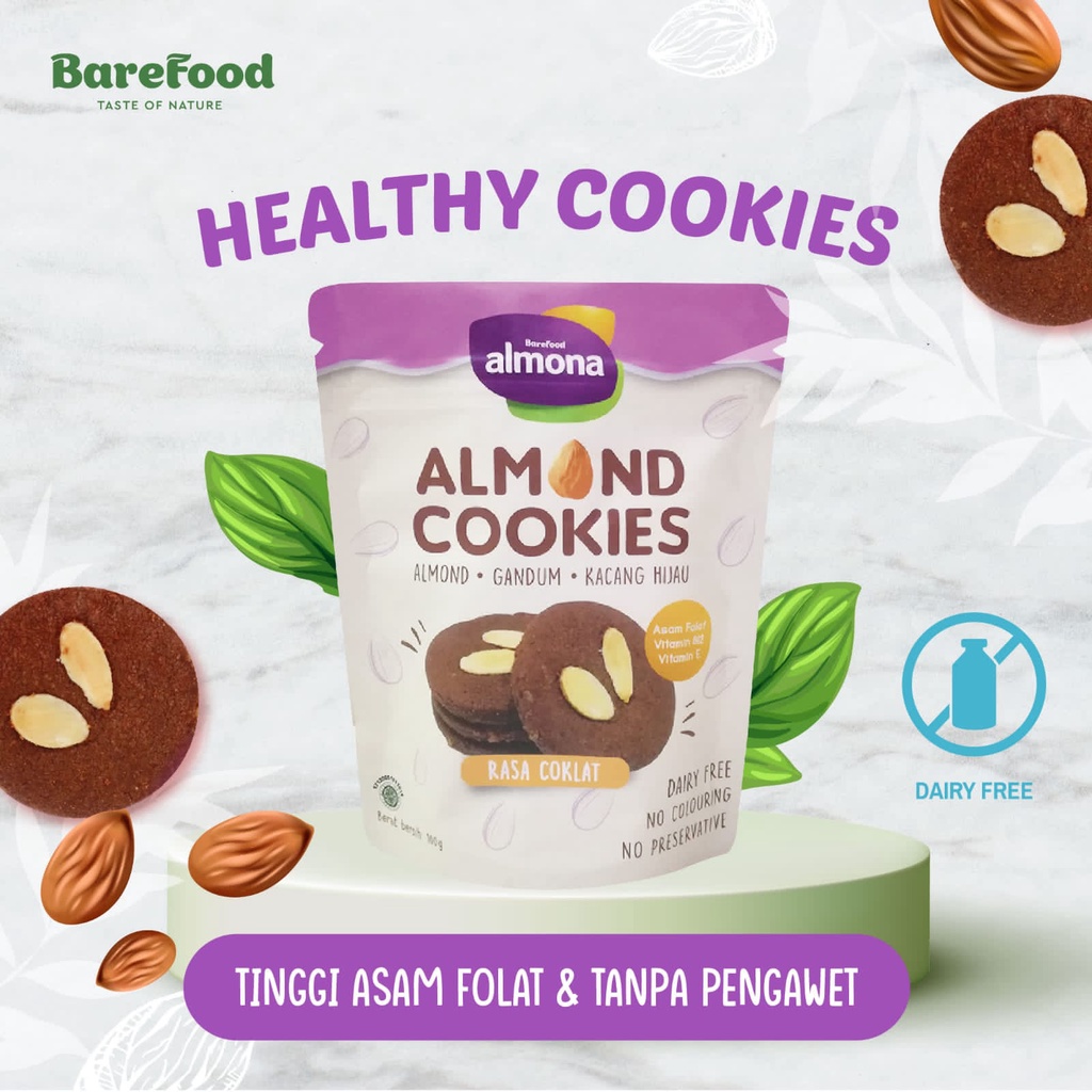 BAREFOOD ALMONA ALMOND COOKIES 90GR