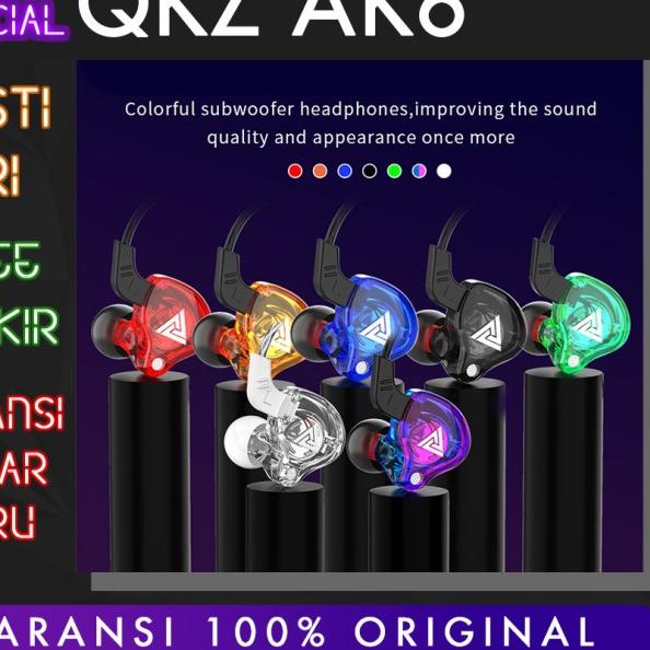 QKZ AK6 Headset with Mic Earphone Bass Headset Gaming - Hitam