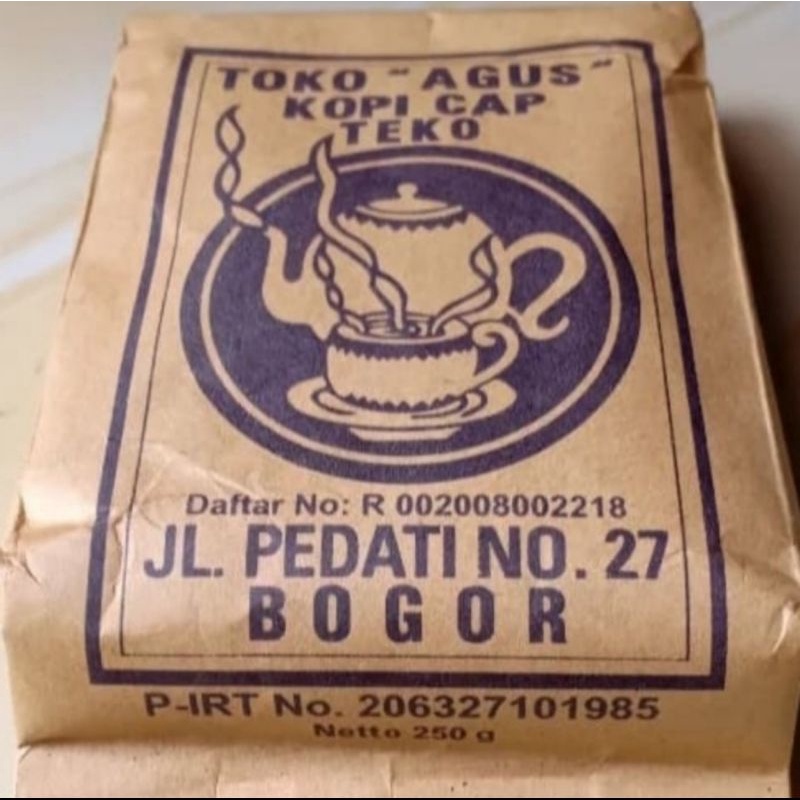 

Kopi Bubuk Cap Teko / Kopi Agus Cap Teko 250grm / Kopi Agus Cap Teko
