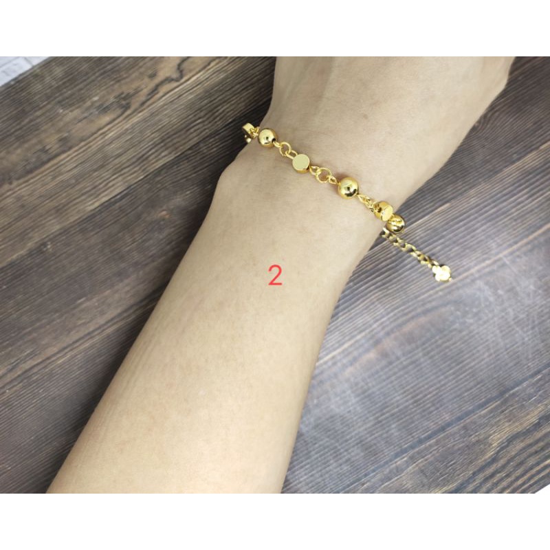 Fifi Fashion Gelang Tangan bola Kombinasi model perhiasan lapis gold 18K G19 28#