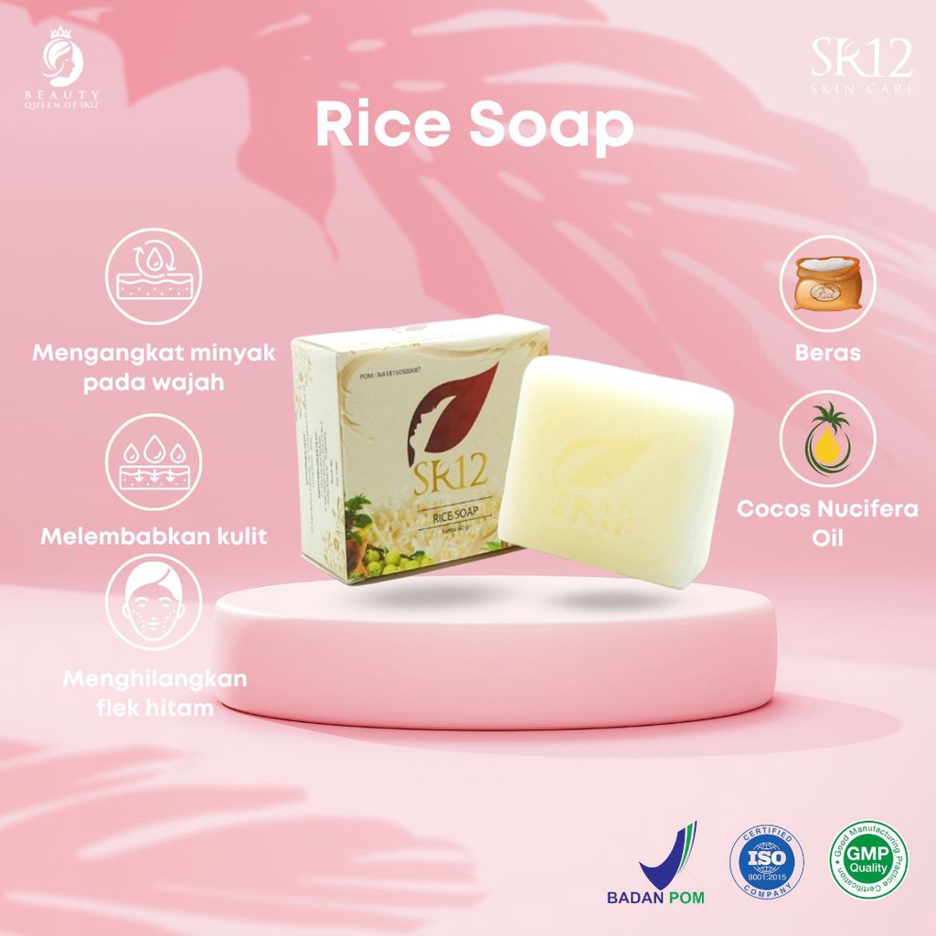 Rice Soap SR12 Sabun Beras Face Wash Sabun Pencerah Alami Saber