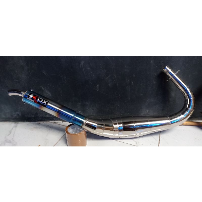Knalpot Rx king Rxs Rxk Cobra Chrome Ujung Biru Original Anti Karat Kdx