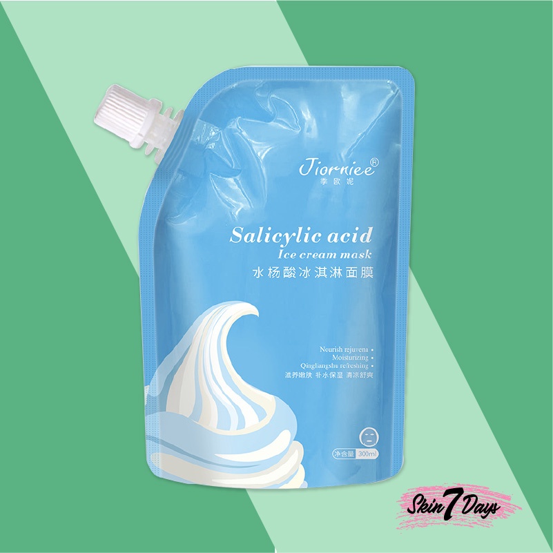 JIORNIEE SALICYLIC ACID ICE CREAM MASK ORIGINAL / MASKER JERAWAT AMPUH / KOMEDO / BRUNTUSAN 300ML