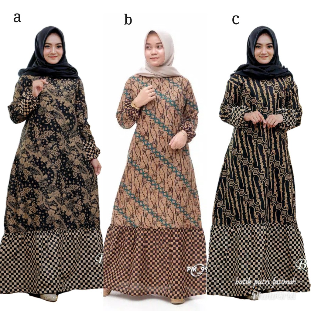 Promo Gamis Batik Manggar,sekar,cantik, Kubis,kupu,padi,daun/cod z5yxWdUprl8wY