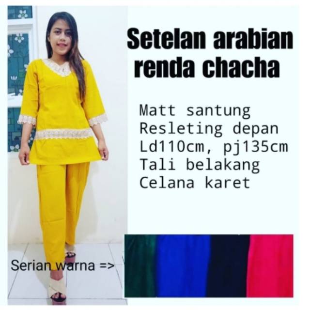 Ecer Setelan arabian renda V