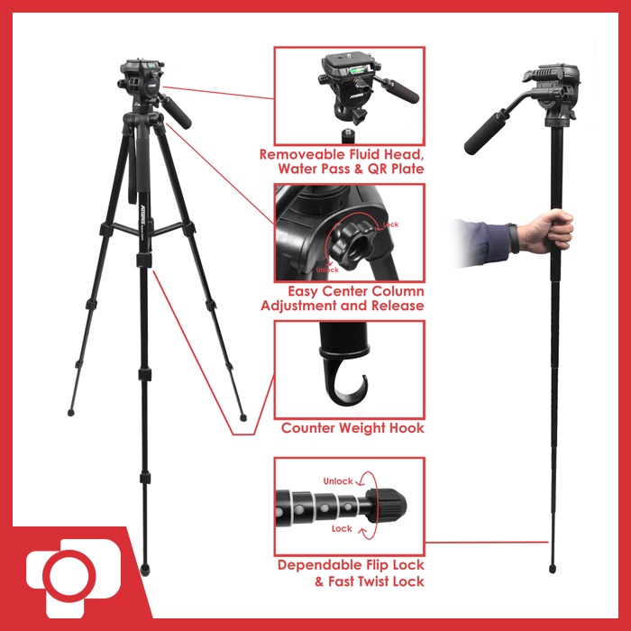 Attanta Kaiser 234V Fluid Video Head Tripod Monopod