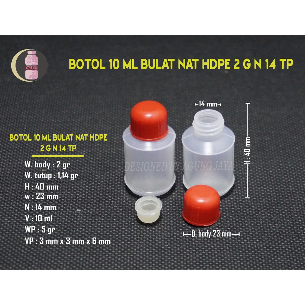 Botol Kosong 10 ml Bulat Transparan/Botol Essens 10 Ml Bulat/Botol Tester Plastik 10 Ml