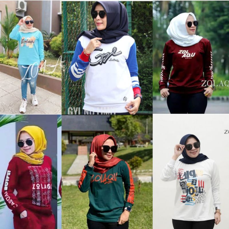 ATASAN KAOS ZOLAQU/KAOS ZOLAQU/ATASAN WANITA/ATASAN ZOALQU TERBARU