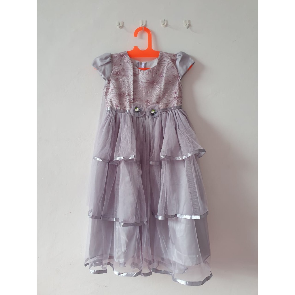 Dress Anak Perempuan 2 3 Tahun Gaun Anak 10 Tahun Baju Pesta Ulang Tahun Kado Murah Bahan Tile Tulle KA51