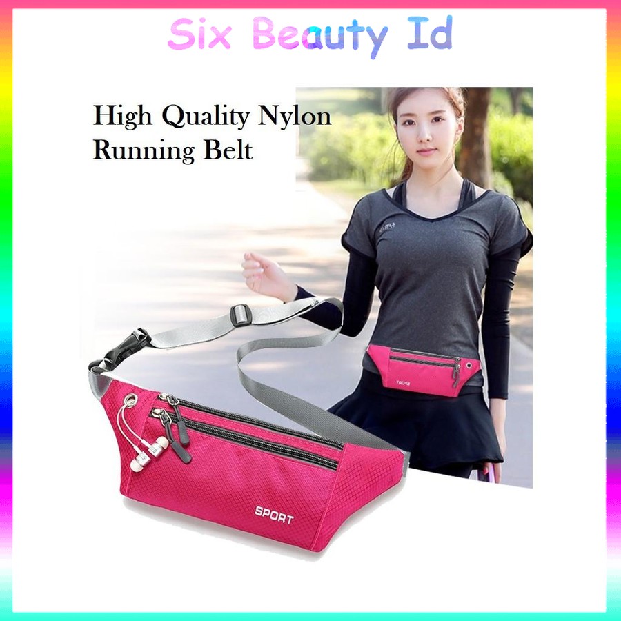 Unik TG02 Tas Pinggang High Quality Nylon Running Belt Import Pria Wanita
