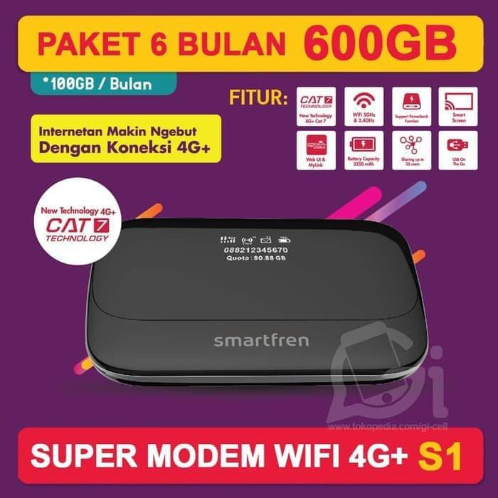 MIFI S1 CAT7 FREE QUOTA 600GB KODE 1069