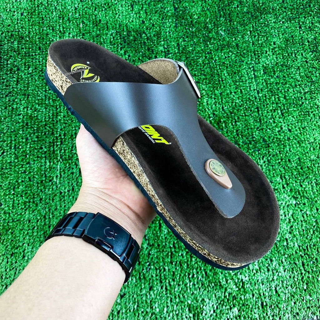 Sandal Pria Casual Original Sendal Jepit Gesper Cowok Formal Kasual Kulit Sole Puyuh Model Birken Kekinian SPS