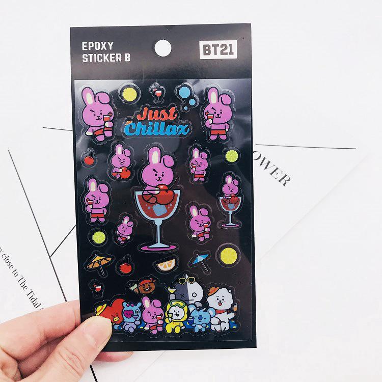  Stiker  Kpop BTS  bt21 3D untuk  Handphone Laptop  