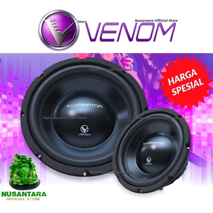 VENOM SUBWOOFER 10 inch VL10 SINGLE VOICE COIL ILLUMINATOR VL 10