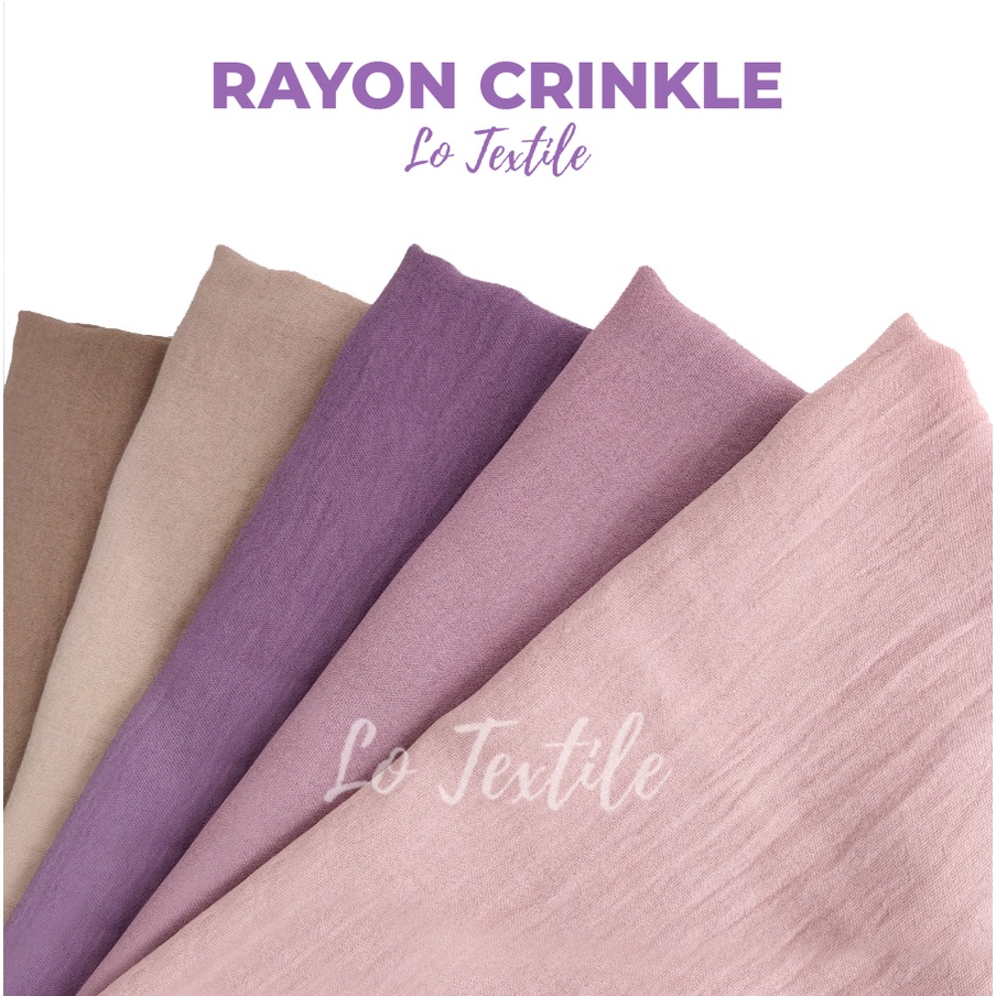 Kain Rayon Crinkle Airflow 0.5 Meter Premium Quality (Seri 2)