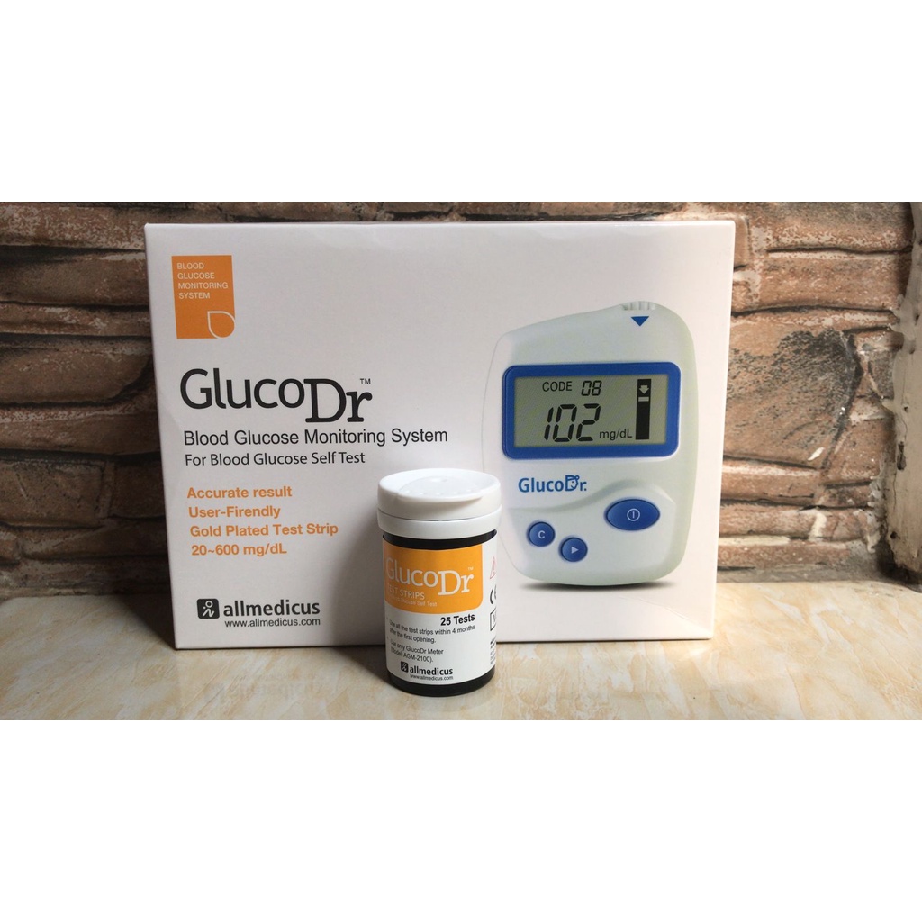 Strip Glucodr biosensor, Strip gula darah Glucodr gluco Dr test strips