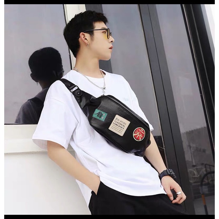 Tas Selempang Bahu Kulit Pria import Slingbag T&S Ruins