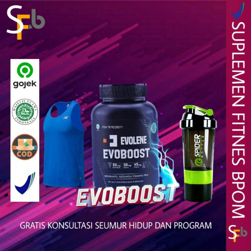 0Evolene EVOBOOST 60 Caps Kapsul Evo Boost Testoterone Booster Testobooster BPOM HALAL MUI