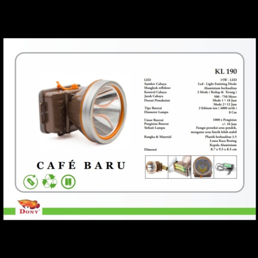 Senter kepala DONY cas KL-190