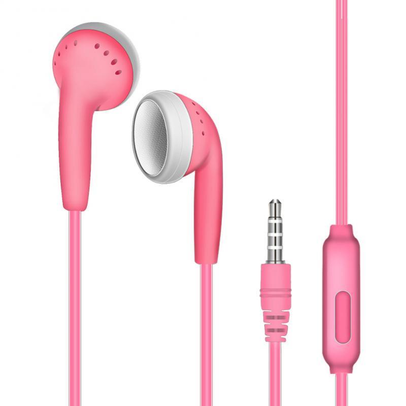 Earphone In ear Kabel 3.5mm Warna Putih Dengan Mic Jack Headphone Untuk Samsung Xiao Mi