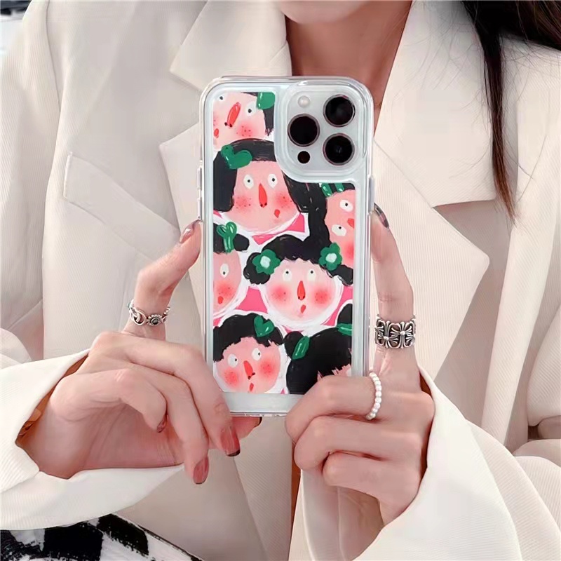 Case Akrilik Transparan 13 Pro 13prm Motif Wanita Lucu Untuk iPhone 11 7Plus 8Plus Xr XS 13 12 Pro Max