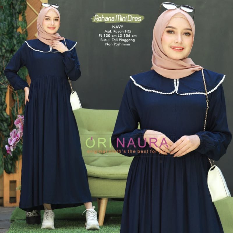 Baju Gamis Wanita Rohana Mini Dres By Celana Kulot Store