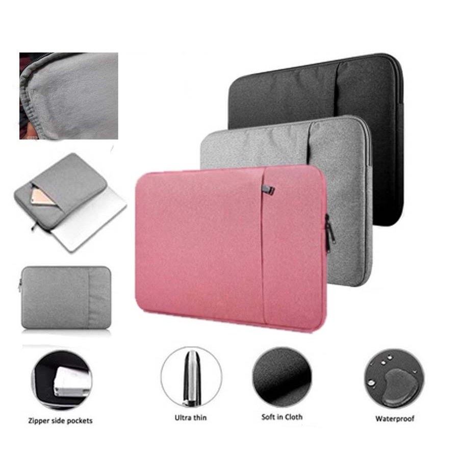 Tas Laptop/Softcase Nylon Macbook 11 inch 12 inch Sleeve Case - Abu