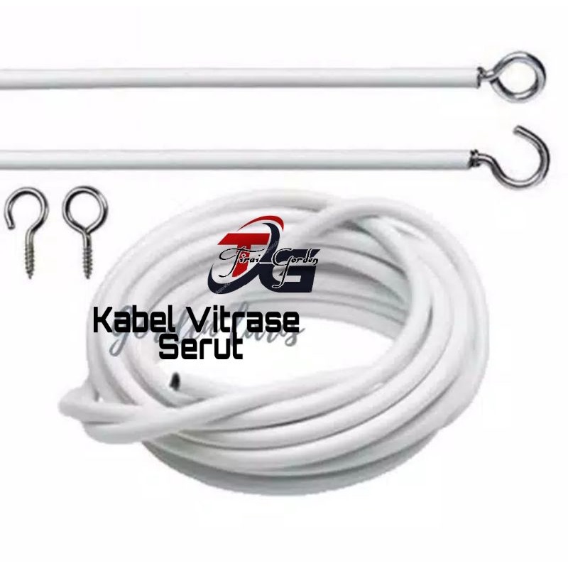 Kabel/Batang Vitrase Serut/Vitrase Kupu Kupu