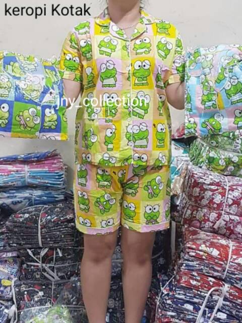 JNY.Co Piyama / Baju Tidur Karakter HP LD 110cm Mickey/Dora/Keropi/StarMoon dll