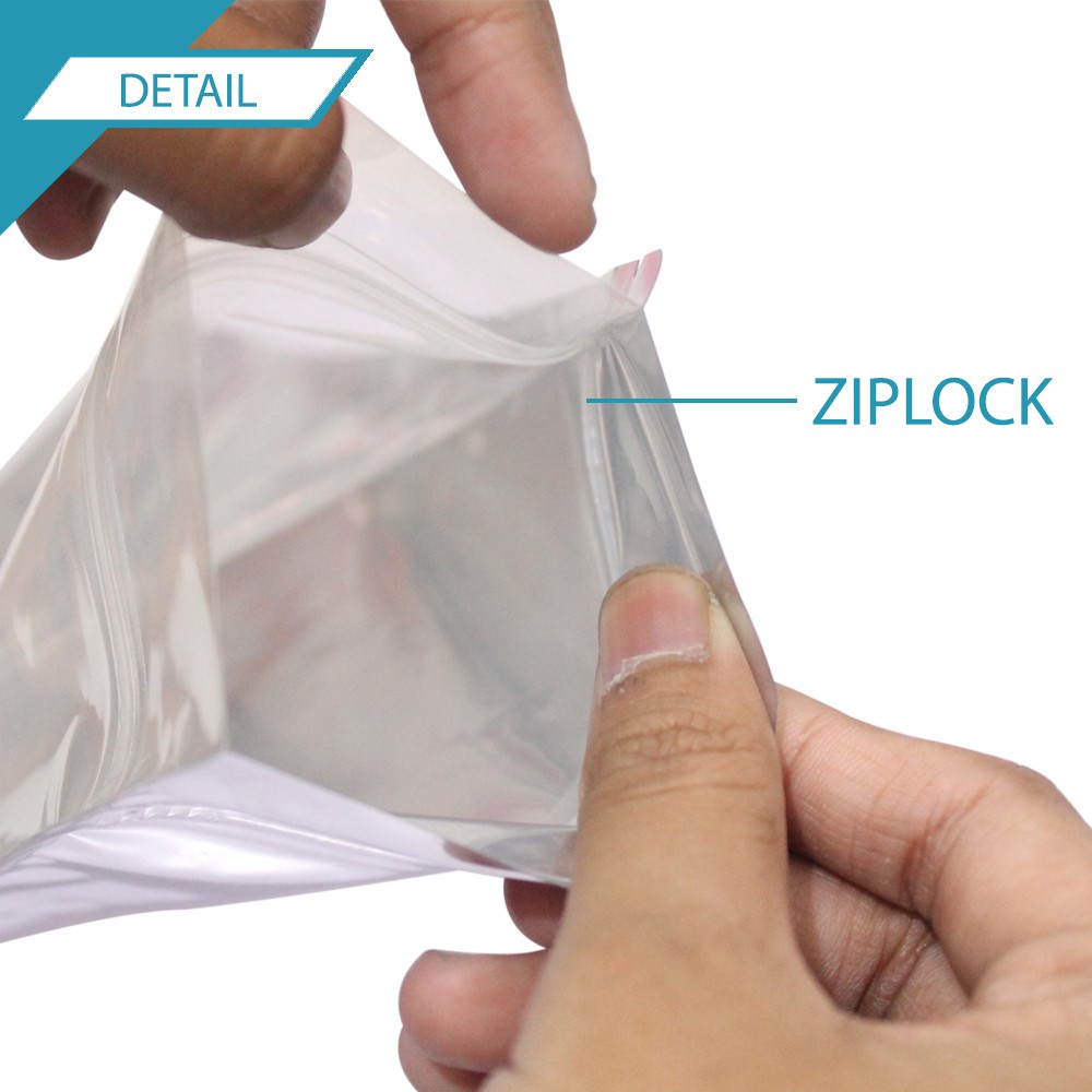 Klip Plastik Packing Ziplock Putih Serbaguna