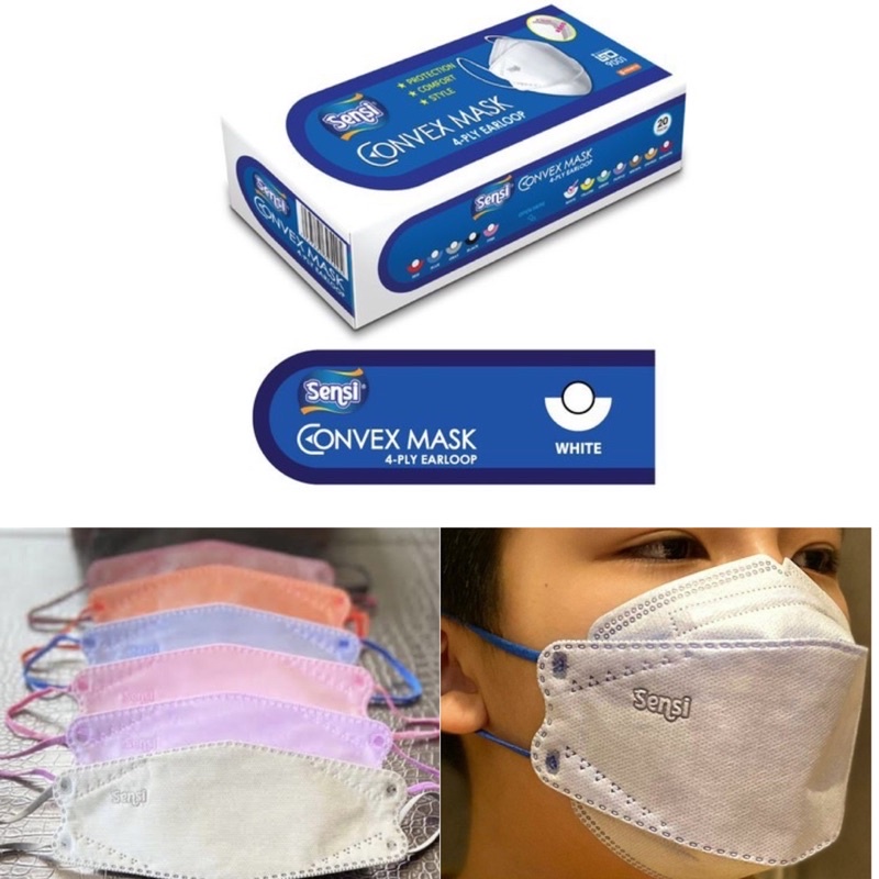 Masker SENSI CONVEX Mask 4ply earloop Medis Masker Sensi Convex Mask 4ply Pack isi 2