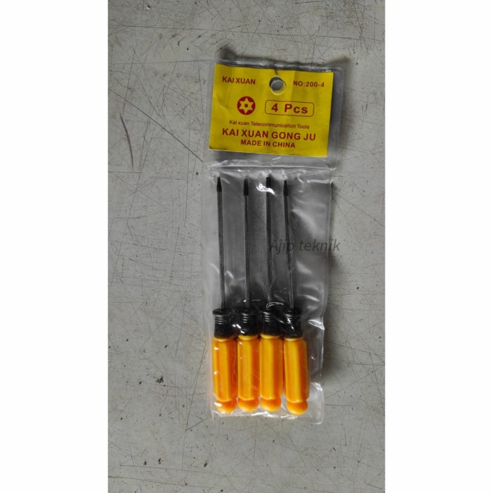 Obeng hp set 4pcs murah meriah kuning