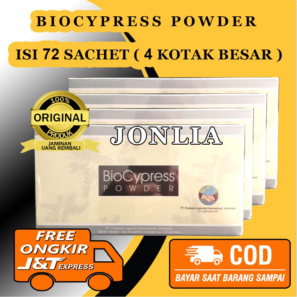 4 Kotak Besar Biocypress Powder Serbuk Original
