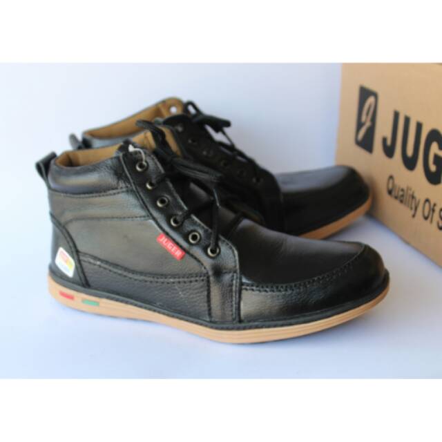 SEPATU CASUAL BOOTS JUGER ORIGINAL KULIT ASLI