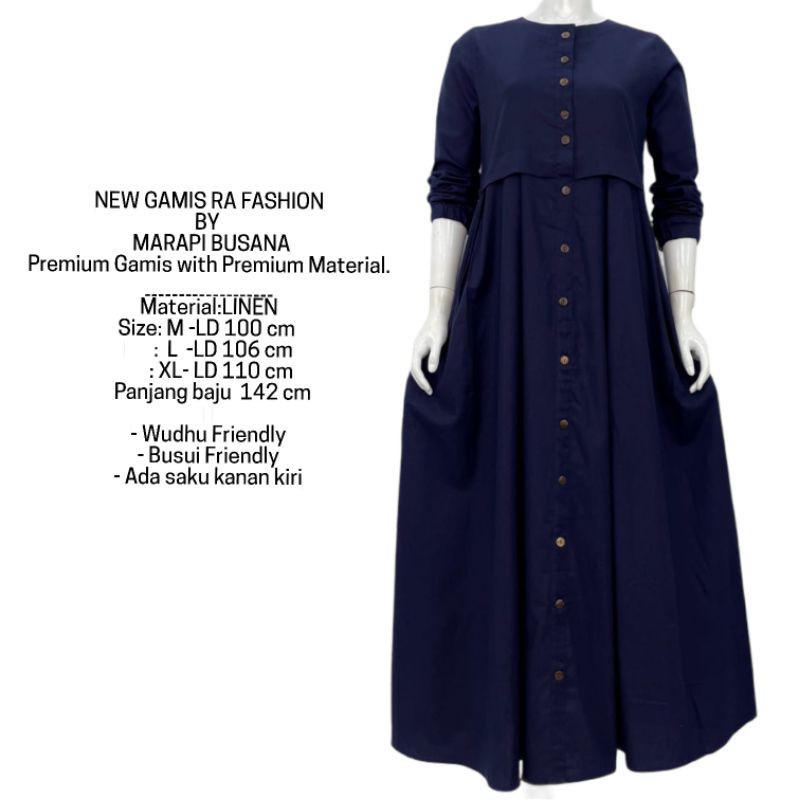 Comfort ⭐MARAPI BUSANA⭐PROMO GAMIS CASUAL POLOS TERBARU RA FASHION LINEN BEST SELLER TERMURAH COD