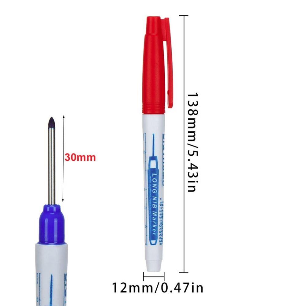 Agustina Penanda Kepala Panjang Long Nib Tip Barang Mark Marking Pulpen Alat Kantor Sekolah Perlengkapan Woodworking Dekorasi Woodworker Gambar Carpenter Pensil