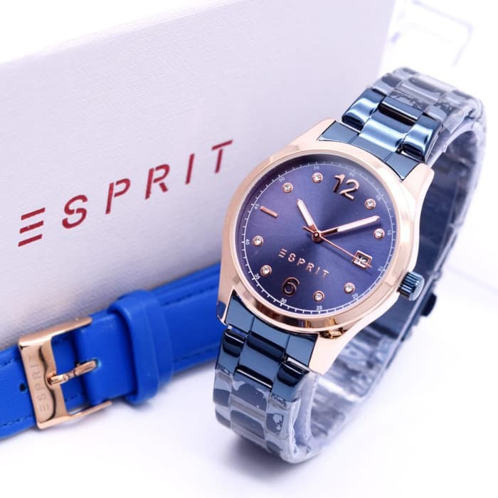 Jam Tangan Wanita / Cewek Esprit Paket Rantai Super