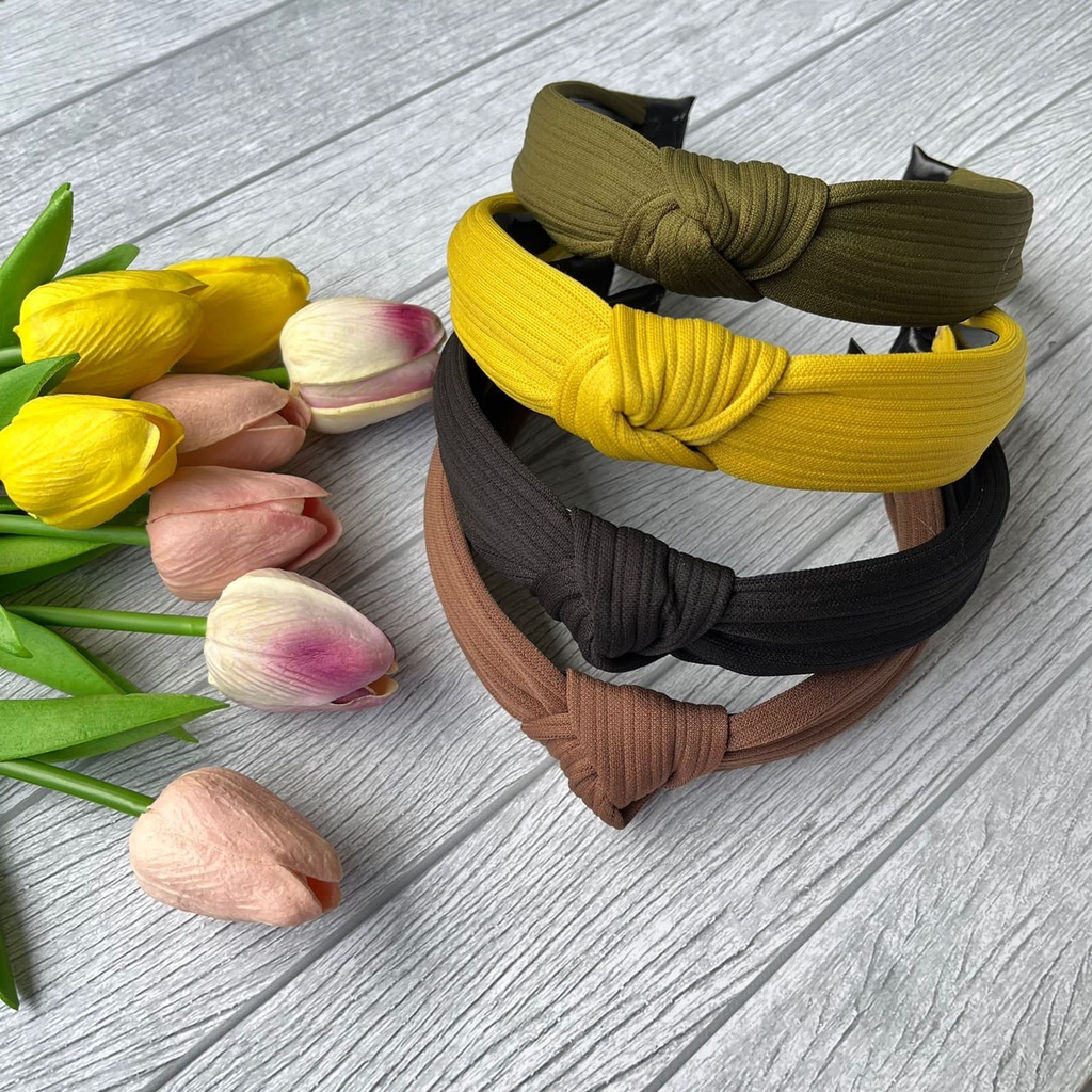 Bando scruncie / bandana nagita slavina/ hairband awan murah/ Simpul polos Chail
