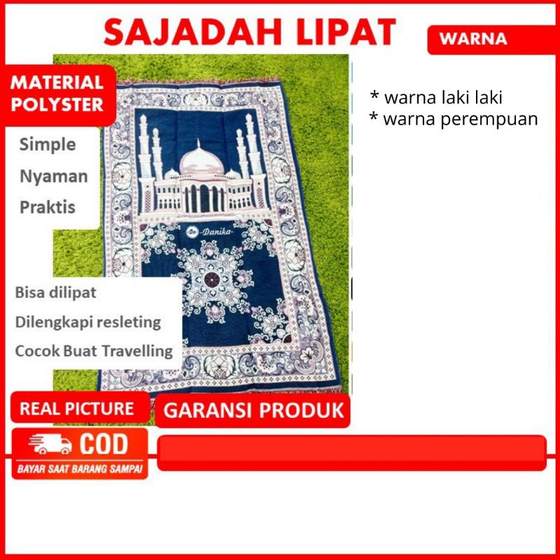 Sajadah Lipat Danika Travel Traveling Premium Pouch Dewasa