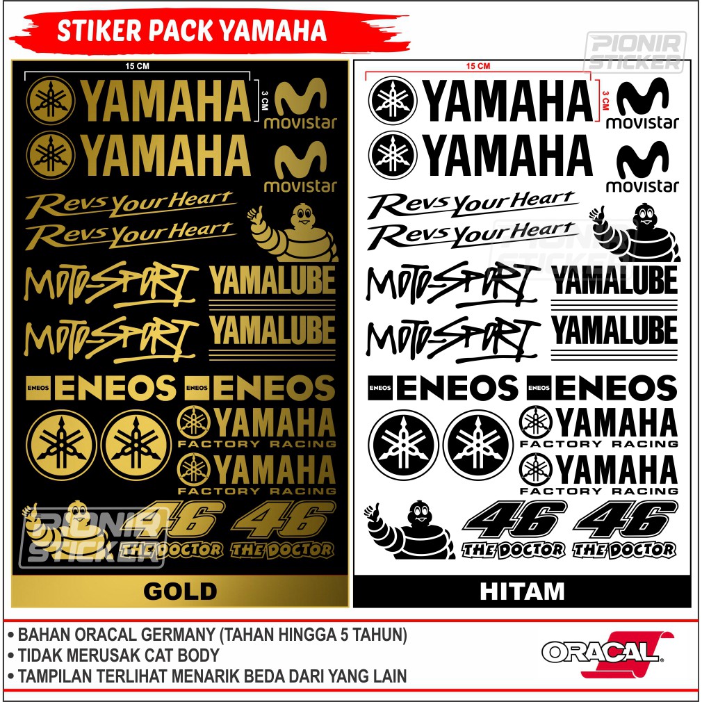 Cutting Sticker Yamaha Stiker Body Motor - Sticker Pack Yamaha - Stiker Set Yamaha